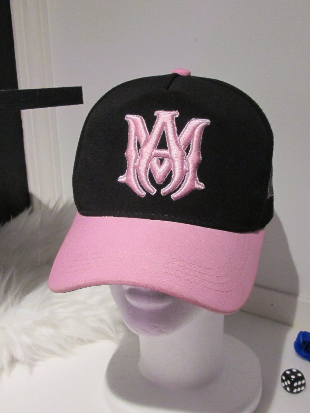 Amiri Hollywood Black & Pink Baseball cap adjustable CUTE!!!! Floss with this!
